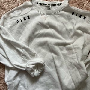 PINK shoulder cut-out sweatshirt - L NWT